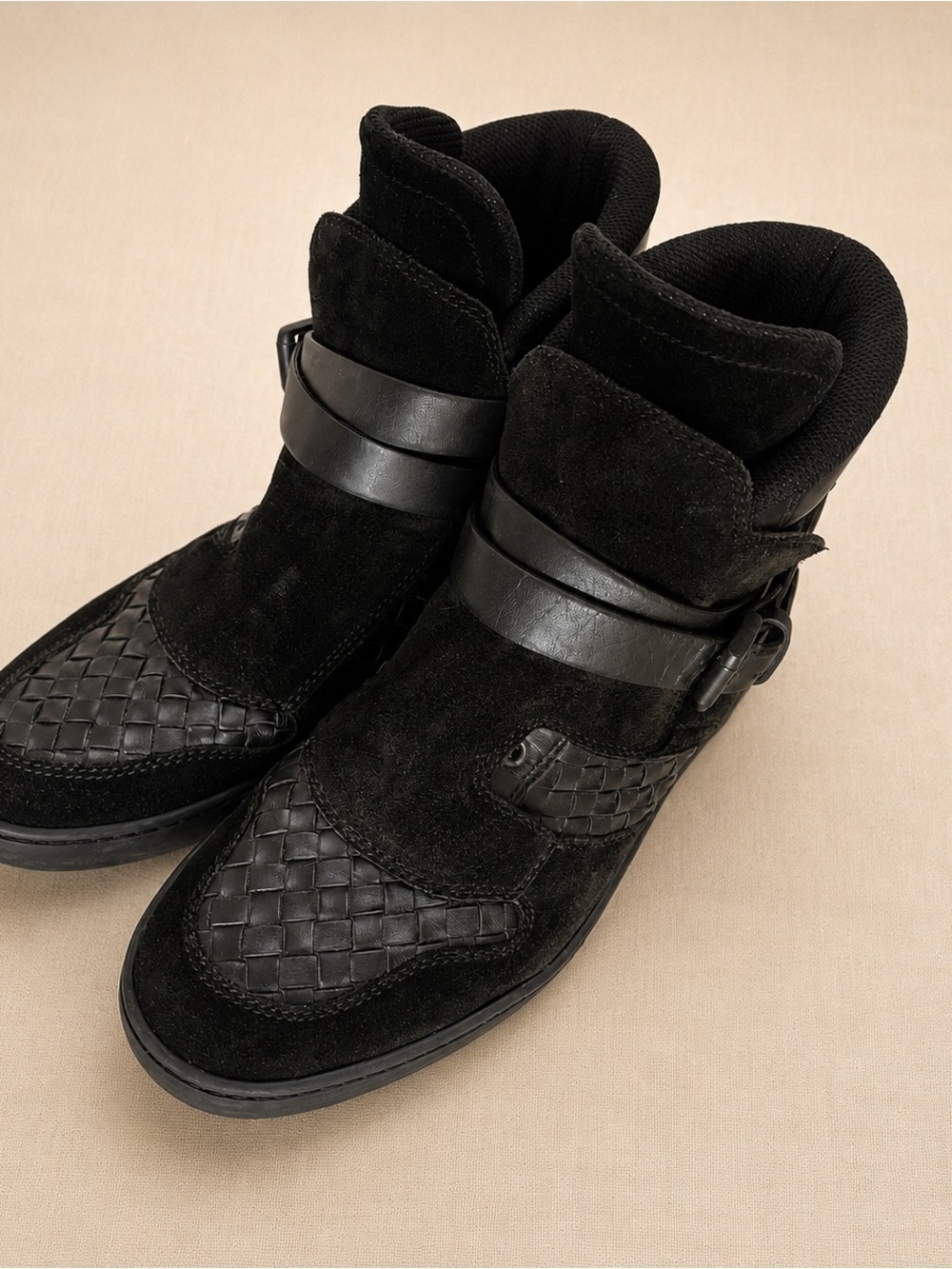 BOTTEGA VENETA Intrecciato High Top Luxury Sneaker Italy 41.5 Men 9 Women 11 - Picture 4 of 13